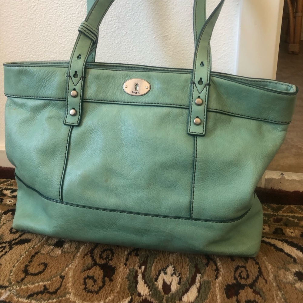 Fossil leather shoulder bag
